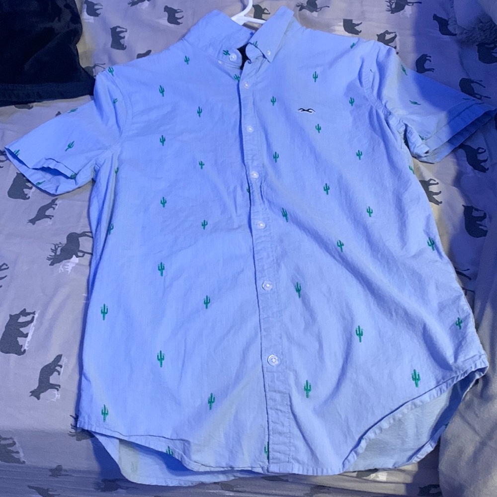 cactus decal button down